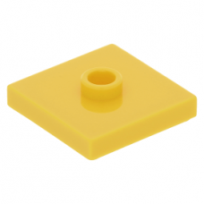 LEGO lapos elem 1 bütyökkel középen 2×2, sárga (87580)